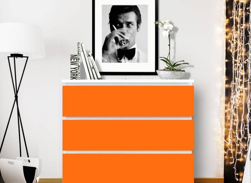 Möbelfolie einfarbig passend für IKEA MALM Kommode W5234