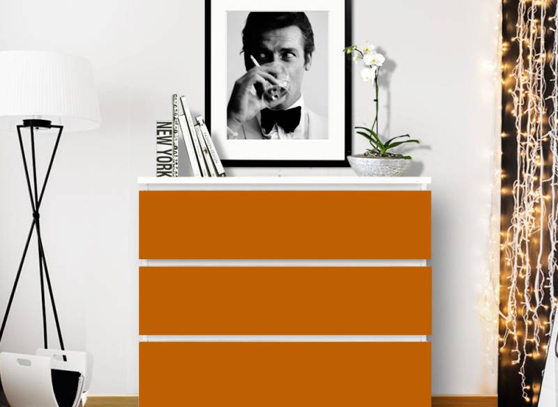 Möbelfolie einfarbig passend für IKEA MALM Kommode W5234