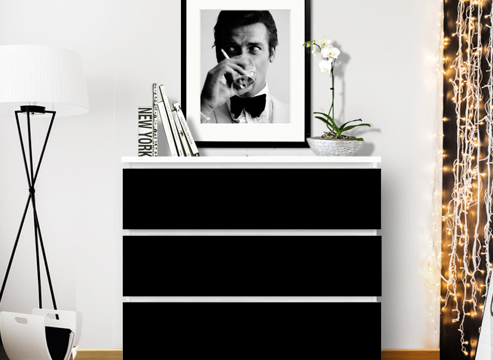Möbelfolie einfarbig passend für IKEA MALM Kommode W5234