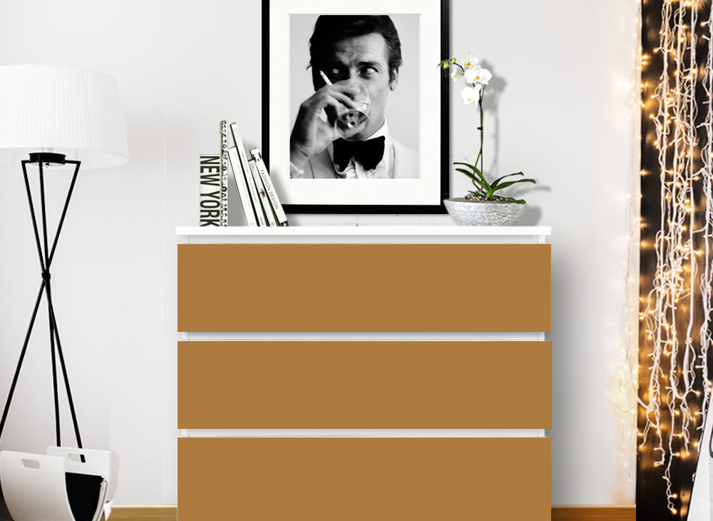 Möbelfolie einfarbig passend für IKEA MALM Kommode W5234