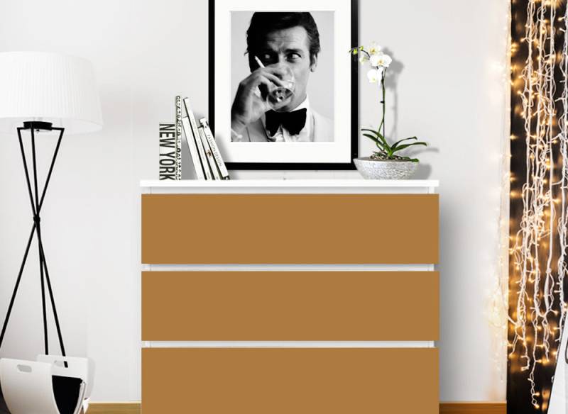 Möbelfolie einfarbig passend für IKEA MALM Kommode W5234