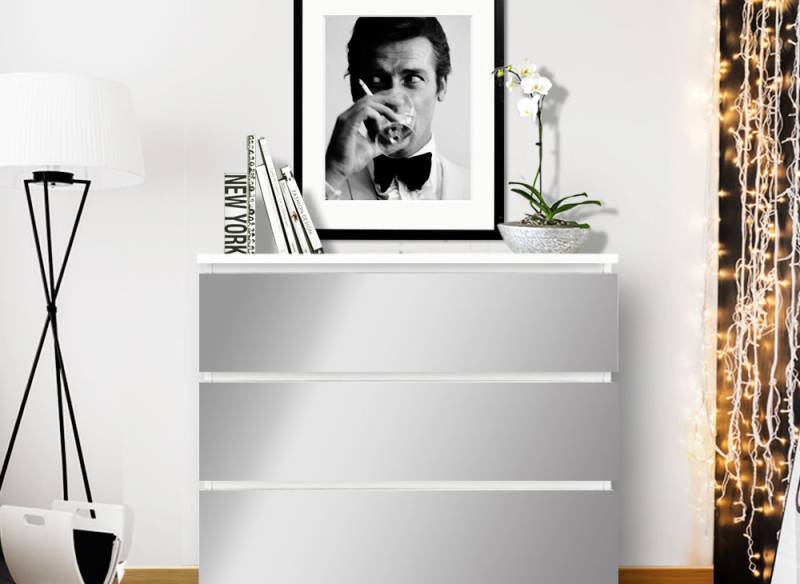 Möbelfolie einfarbig passend für IKEA MALM Kommode W5234