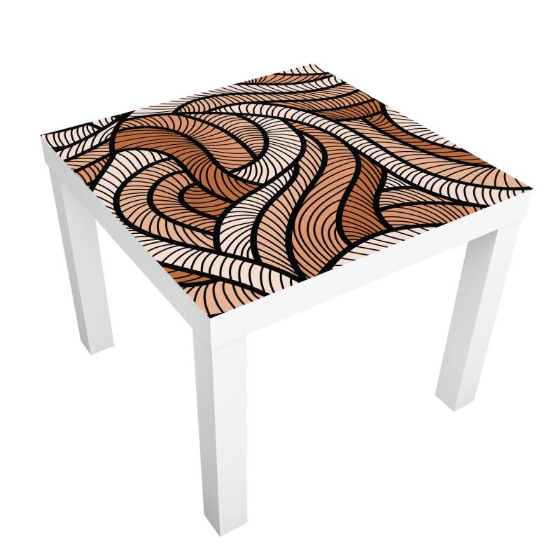 Möbelfolie für IKEA Lack Holzschnitt in braun