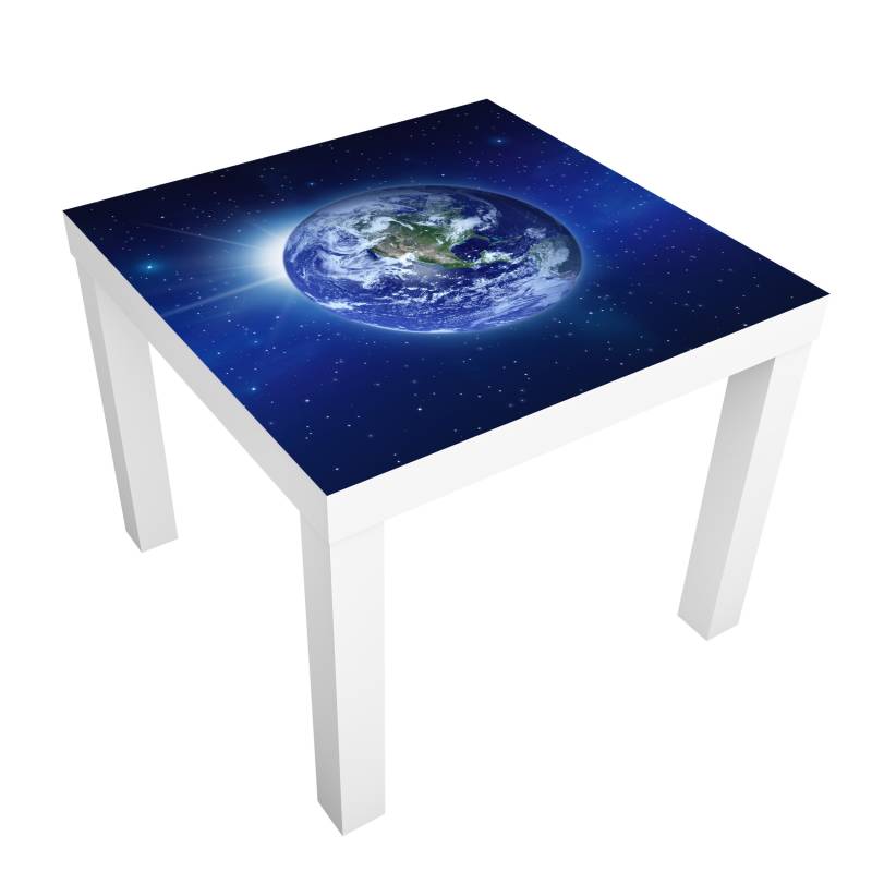 Möbelfolie für IKEA Lack Tisch 55 x 55 cm Erde im Weltall