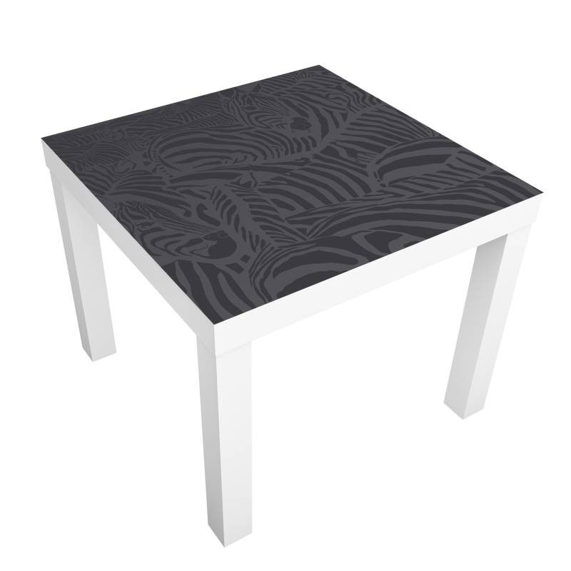 Möbelfolie für IKEA Lack Tisch 55 x 55 cm No.DS3 Zebrastreifen Schwarz