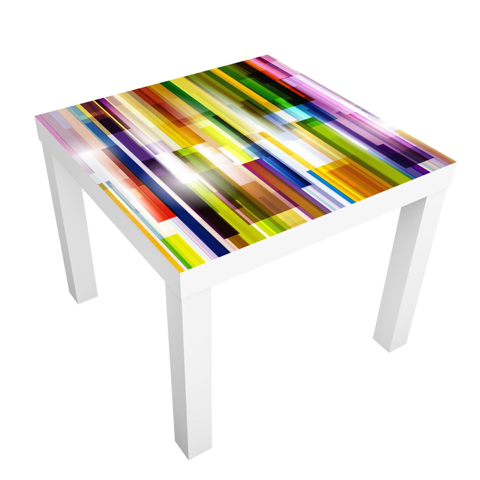 Möbelfolie für IKEA Lack Tisch 55 x 55 cm Rainbow Cubes
