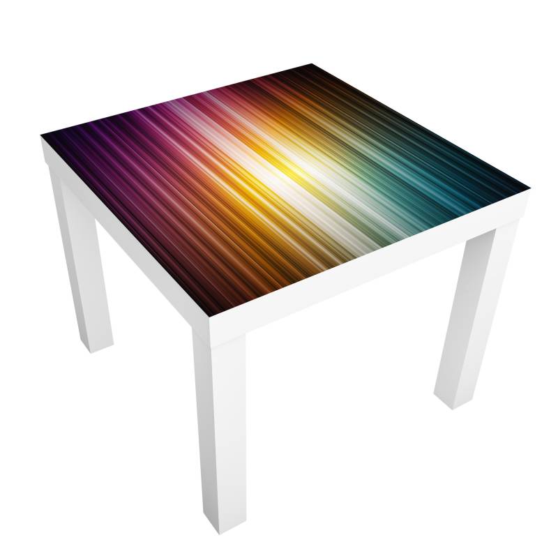 Möbelfolie für IKEA Lack Tisch 55 x 55 cm Rainbow Light