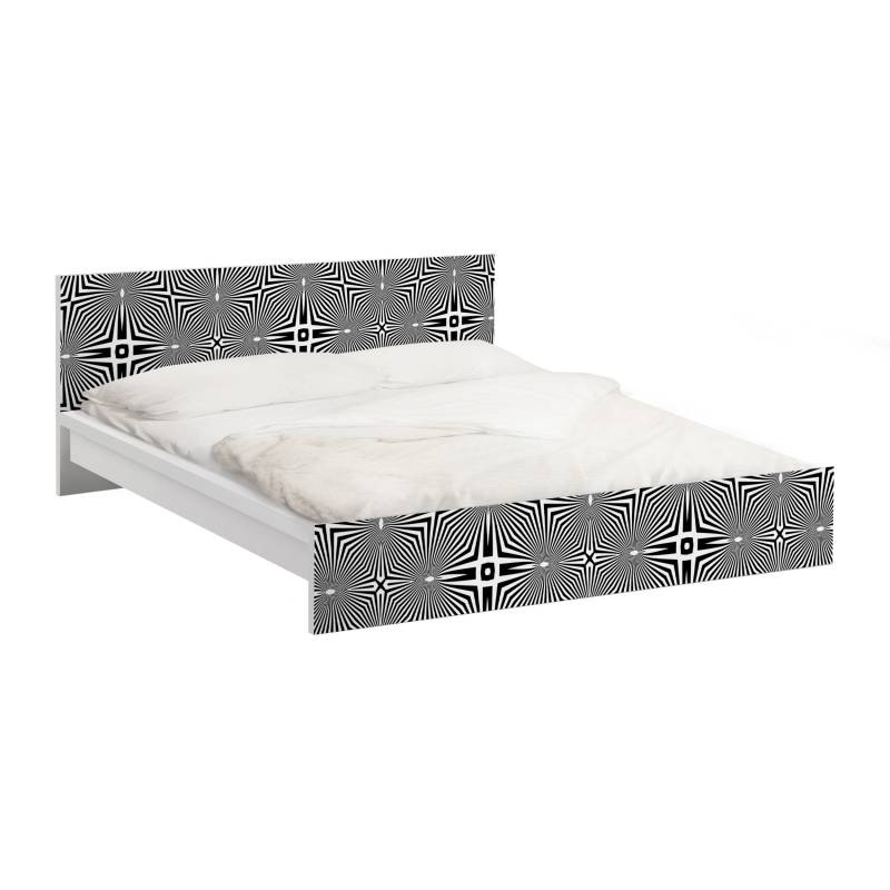 Möbelfolie für IKEA Malm Abstraktes Ornament Schwarzweiß