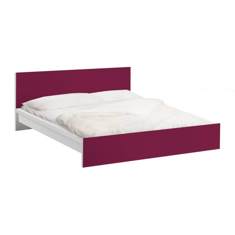 Möbelfolie für IKEA Malm Bett 140 cm Breite Colour Wine Red