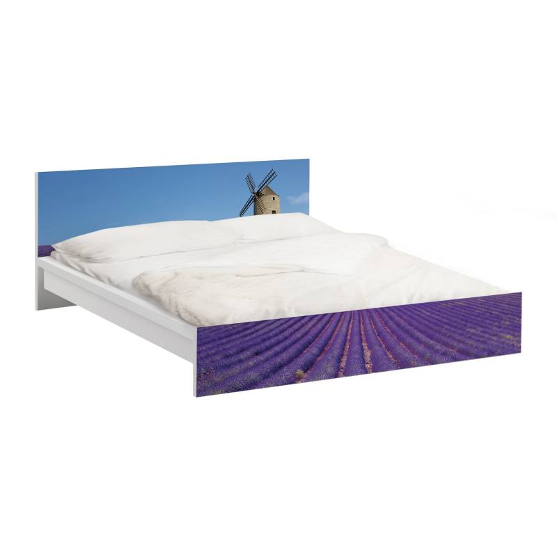 Möbelfolie für IKEA Malm Bett 140 cm Breite Lavendelduft in der Provence