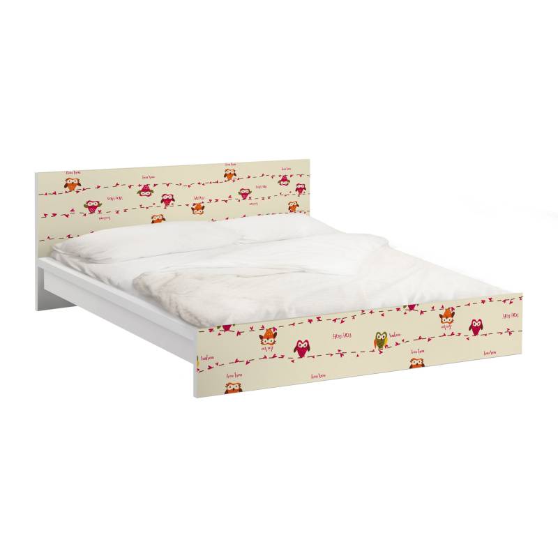 Möbelfolie für IKEA Malm Bett 140 cm Breite Owl Howl