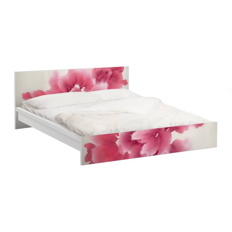 Möbelfolie für IKEA Malm Bett 160 cm Breite Künstlerische Flora I