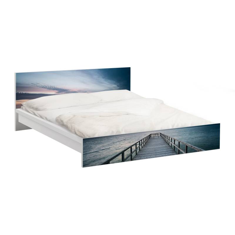 Möbelfolie für IKEA Malm Bett 160 cm Breite Steg Promenade