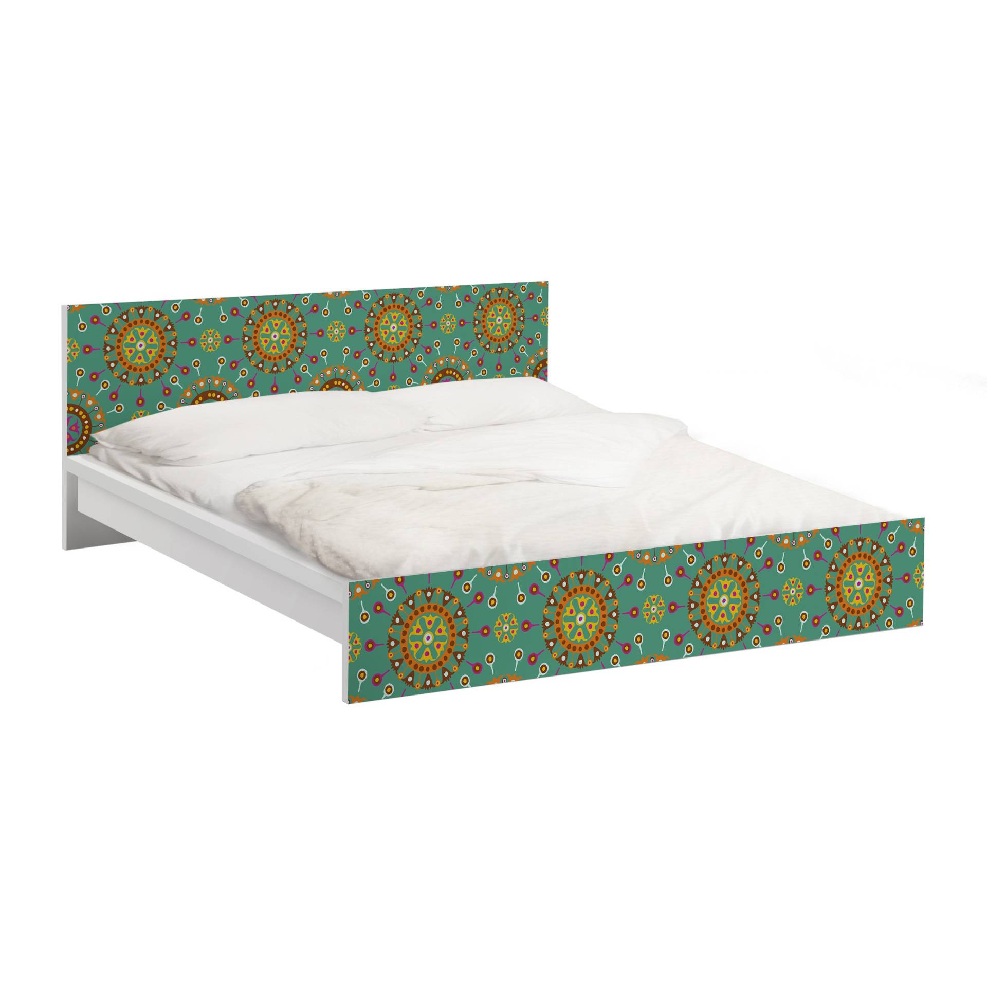 Möbelfolie für IKEA Malm Bett 180 cm Breite Ethno Design