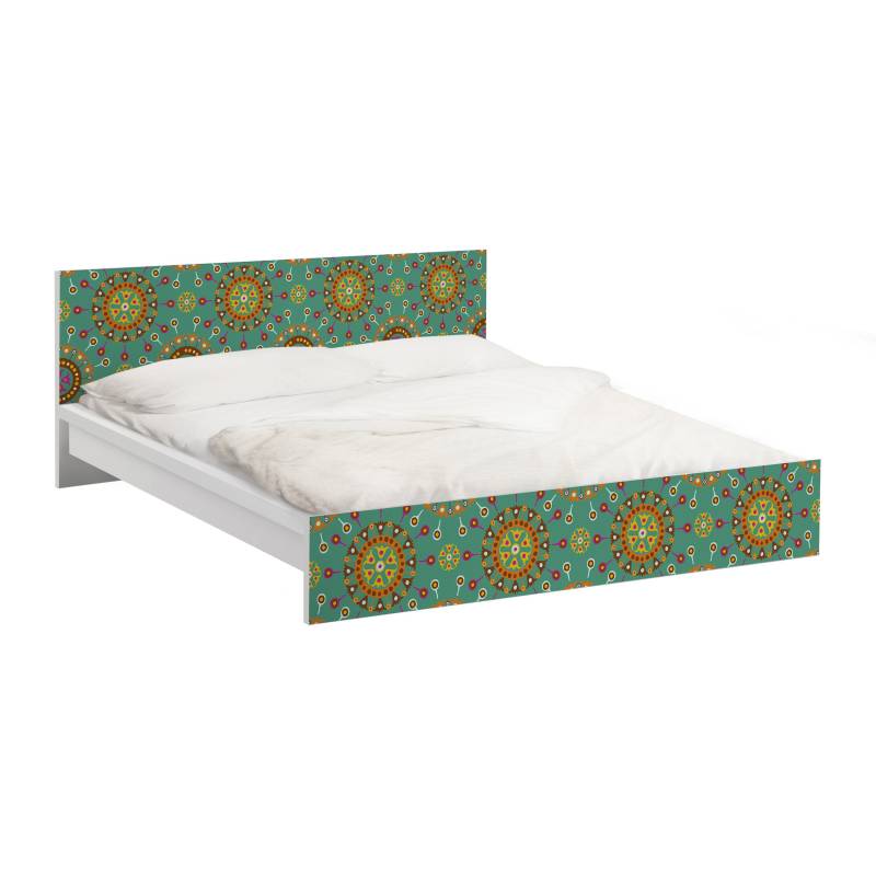 Möbelfolie für IKEA Malm Bett 180 cm Breite Ethno Design