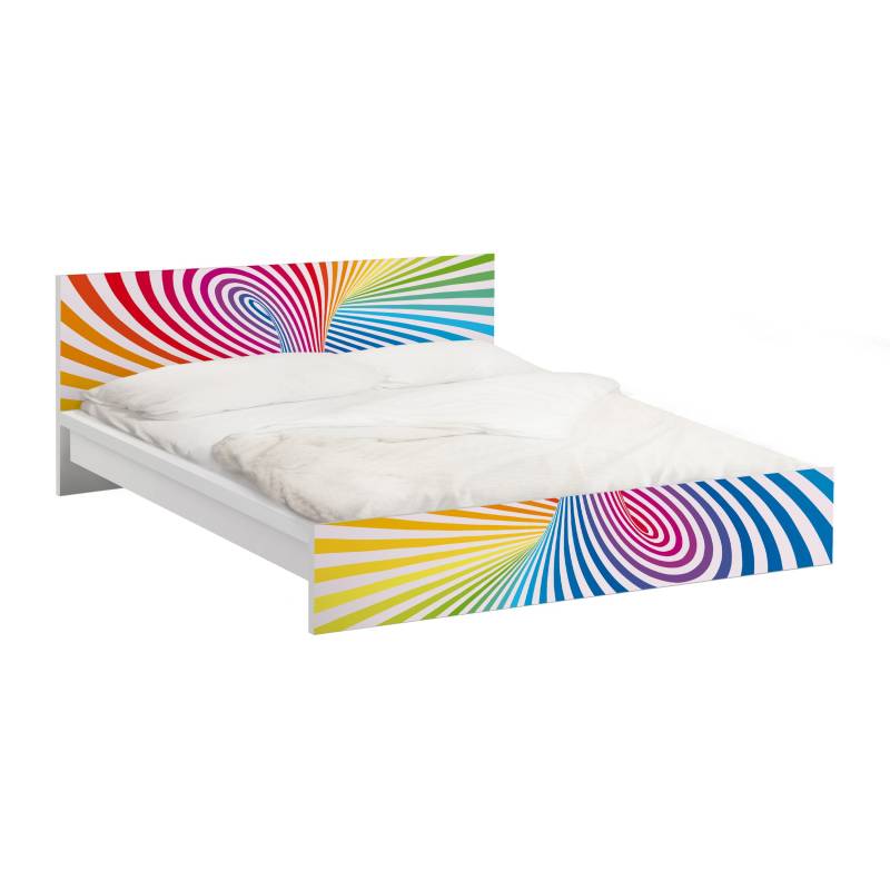 Möbelfolie für IKEA Malm Bett 180 cm Breite Farbtornado