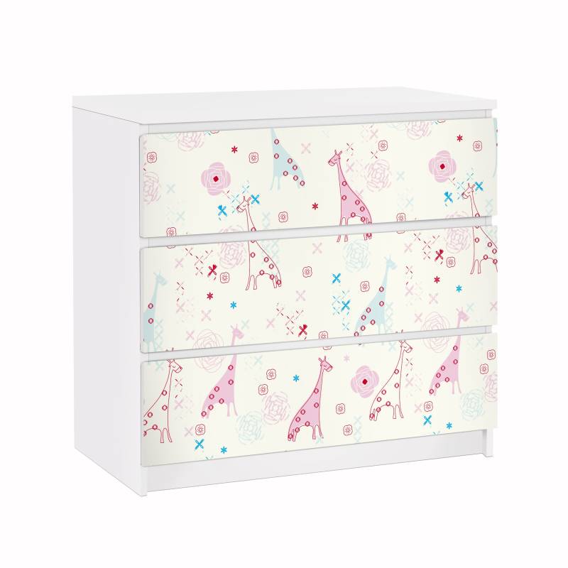 Möbelfolie für IKEA Malm Dreaming Giraffe