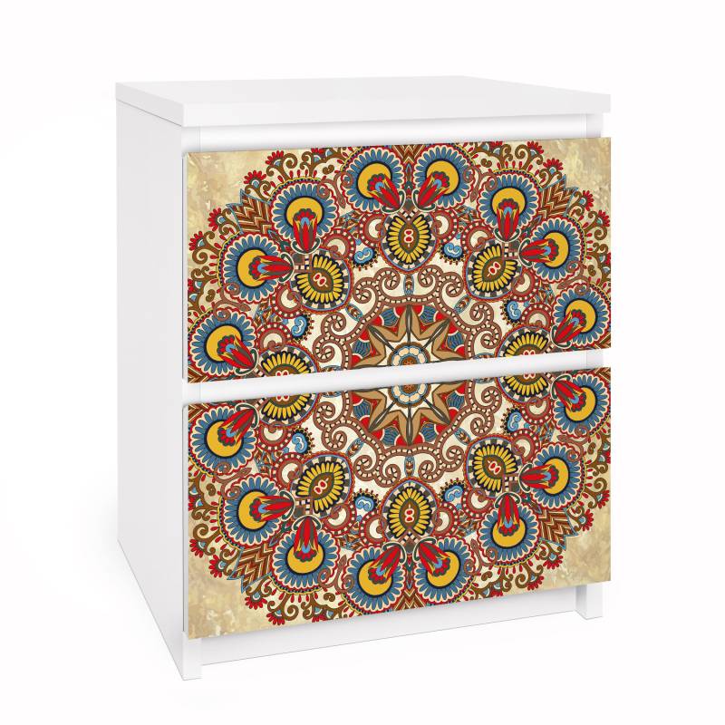 Möbelfolie für IKEA Malm Farbiges Mandala