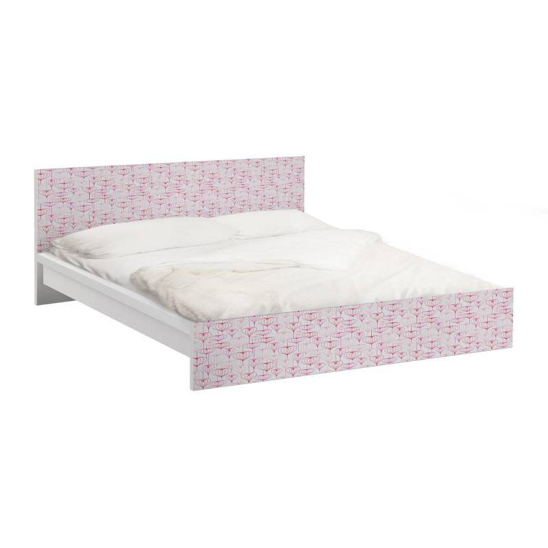 Möbelfolie für IKEA Malm Herzmuster