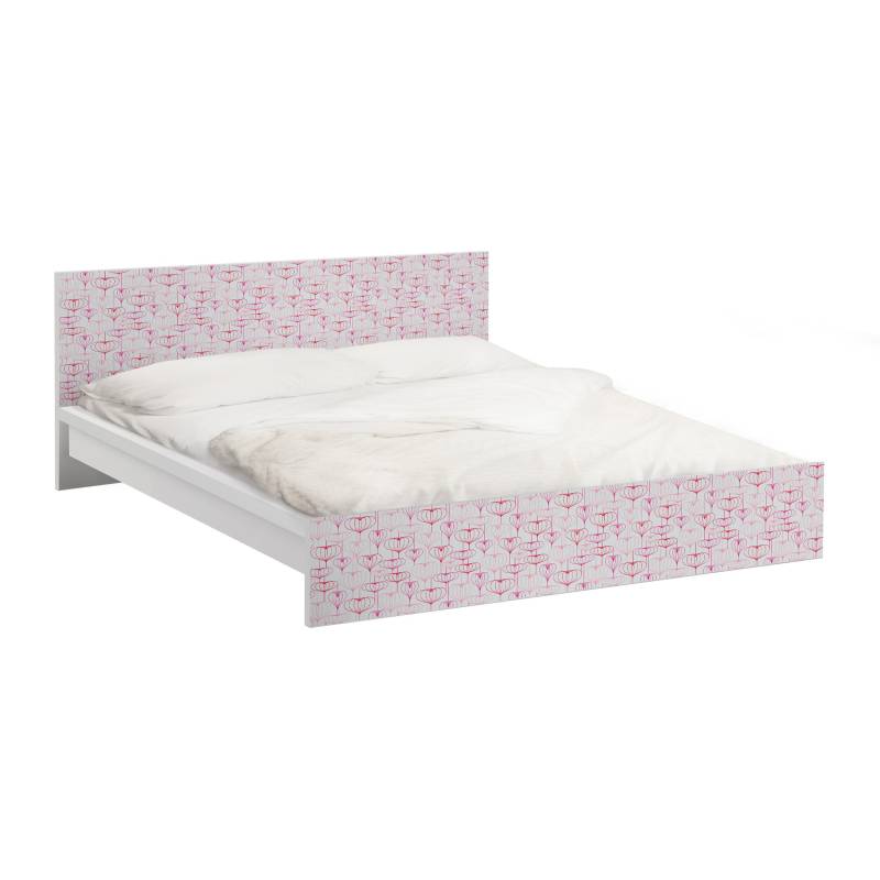 Möbelfolie für IKEA Malm Herzmuster