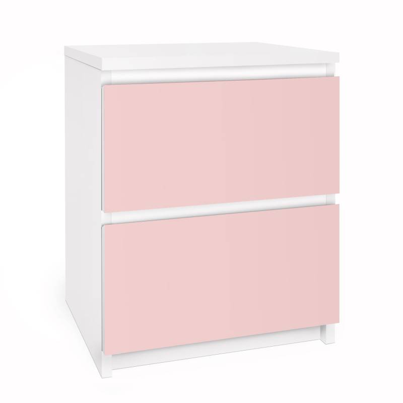 Möbelfolie für IKEA Malm Kommode 2 Schubladen Colour Rose