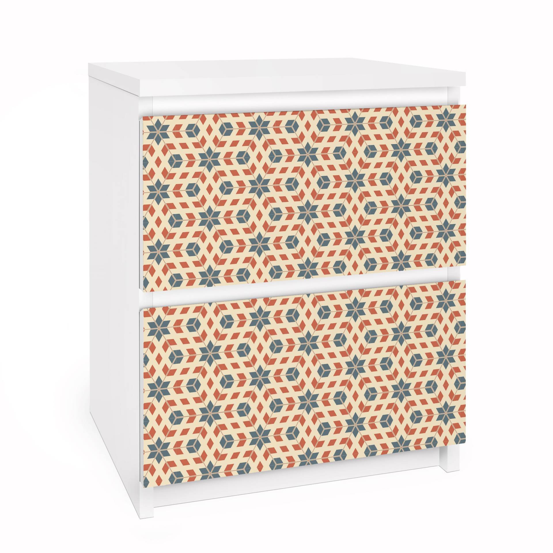 Möbelfolie für IKEA Malm Kommode 2 Schubladen Pop Art Design