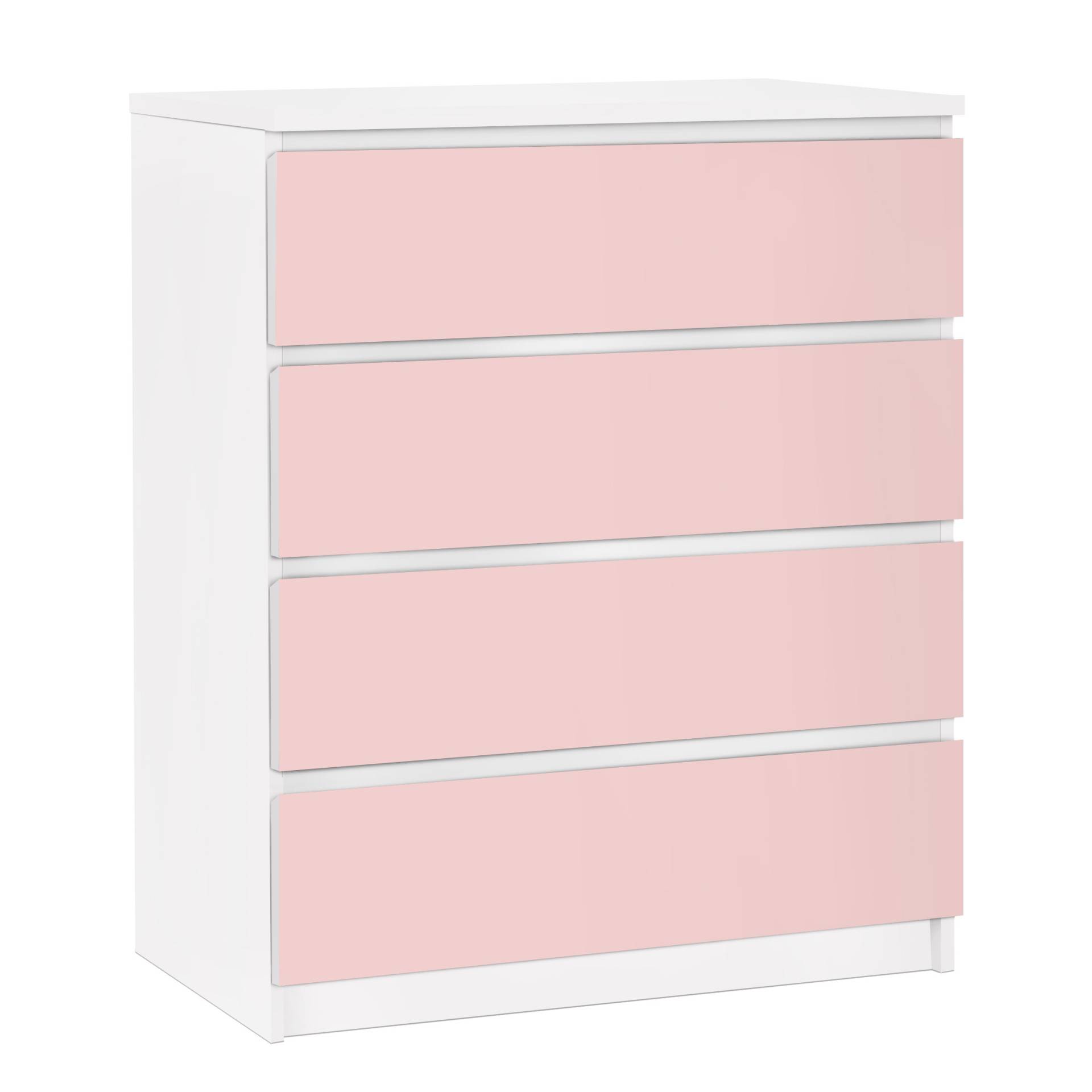 Möbelfolie für IKEA Malm Kommode 4 Schubladen Colour Rose