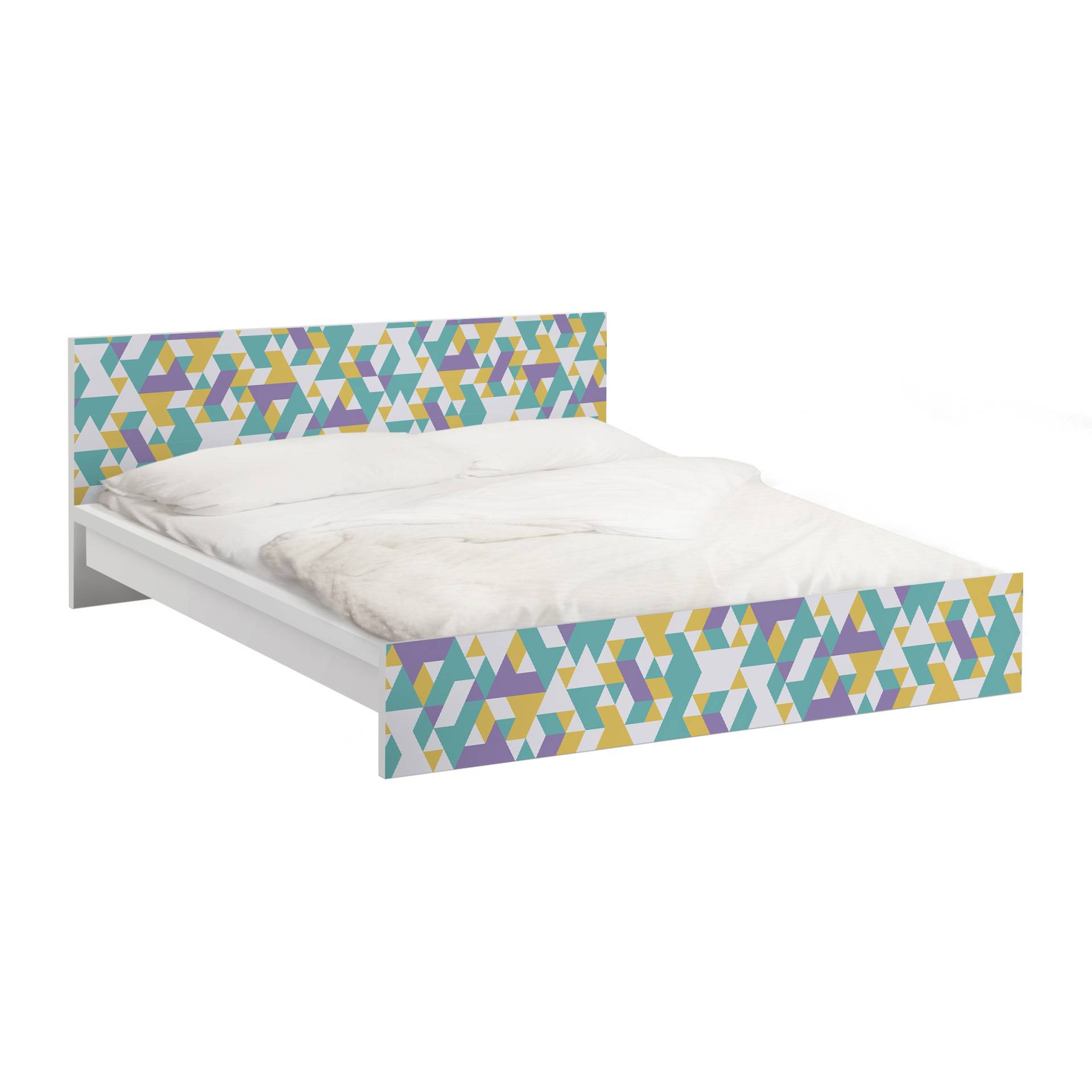 Möbelfolie für IKEA Malm No.RY33 Lilac Triangles