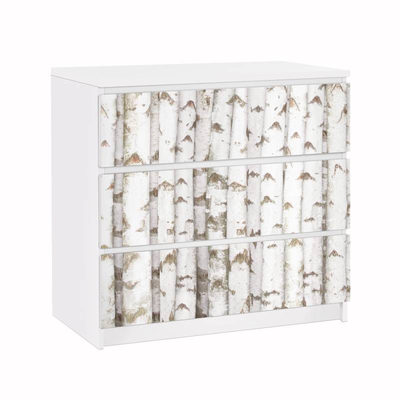 Möbelfolie für IKEA Malm No.YK15 Birkenwand