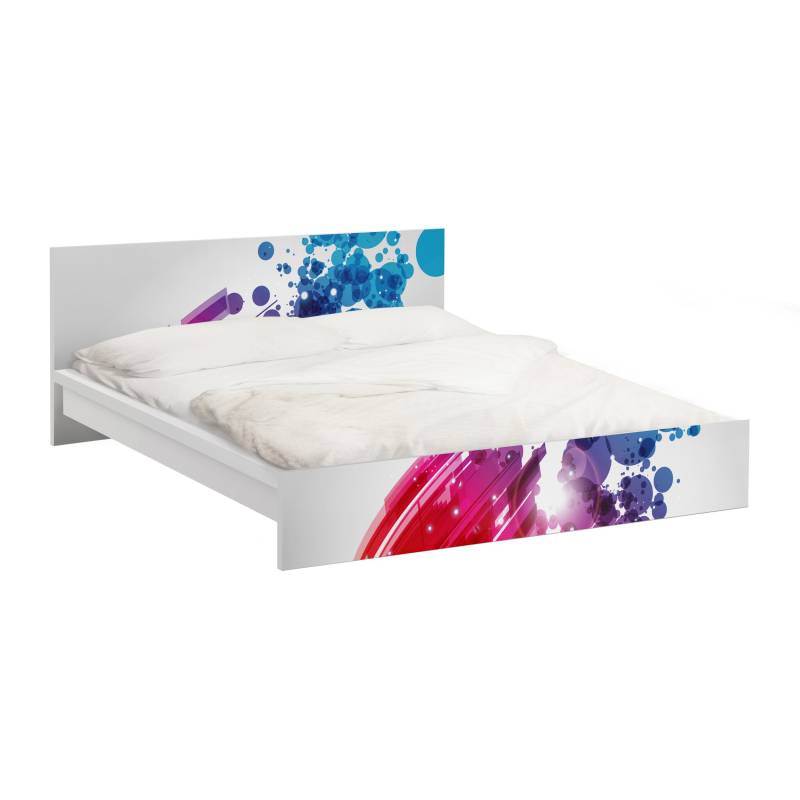 Möbelfolie für IKEA Malm Rainbow Wave and Bubbles
