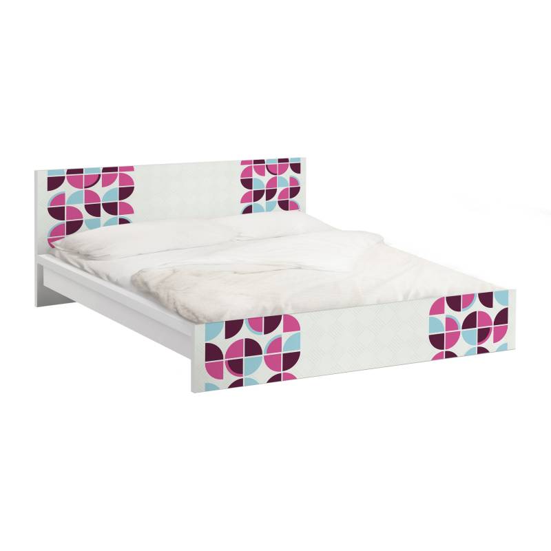 Möbelfolie für IKEA Malm Retro Kreise Musterdesign