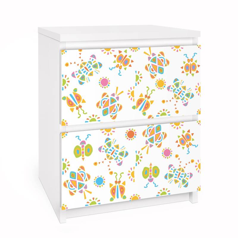 Möbelfolie für IKEA Malm Schmetterling Illustrationen