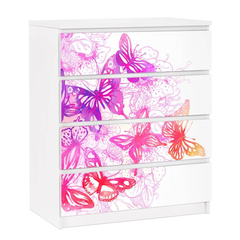 Möbelfolie für IKEA Malm Schmetterlingstraum