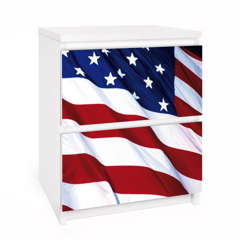 Möbelfolie für IKEA Malm Stars and Stripes