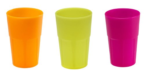 Mojito Design Box von Cocktail glas, Kunststoff, Fluo Farben Gemischt, 0.35 Liter, 6 Stücke von Mojito Design