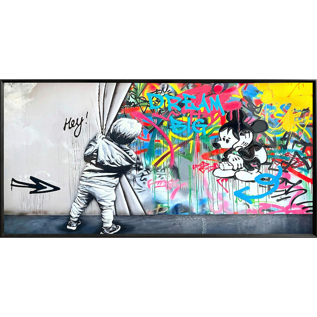 Monee Kunstdruck, Grau, Schwarz, Kunststoff, Papier, rechteckig, 120x60 cm, gerahmt, Bilder und Zubehör, Wandbilder, Kunstdrucke von Monee