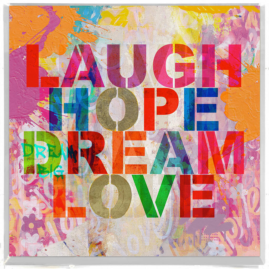 Monee Kunstdruck, Grün, Pink, Holz, Kunststoff, Textil, Kiefer, vollmassiv, quadratisch, 40x40 cm, Keilrahmen, Bilder und Zubehör, Wandbilder, Kunstdrucke von Monee