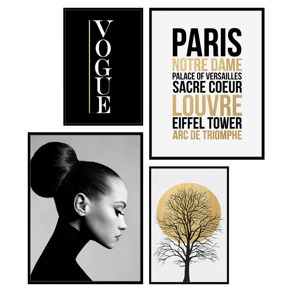 Monee Kunstdruck, Mehrfarbig, Holzwerkstoff, 4-teilig, rechteckig, 67x65 cm, Made in Europe, einfache und schnelle Anbringung, gerahmt, pflegefrei – nicht gießen oder besprühen, Bilder und Zubehör, Wandbilder, Kunstdrucke Monee Kunstdruck, Mehrfarbig, Holzwerkstoff, 4-teilig, rechteckig, 67x65 cm, Made in Europe, einfache und schnelle Anbringung, gerahmt, pflegefrei – nicht gießen oder besprühen, Bilder und Zubehör, Wandbilder, Kunstdrucke von Monee