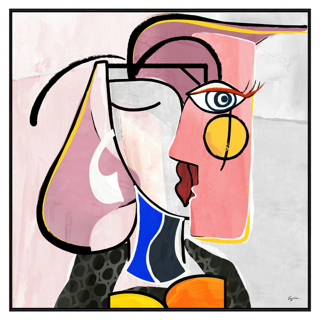 Monee Kunstdruck, Mehrfarbig, Holz, Kunststoff, Textil, Tanne, vollmassiv, rechteckig, 85x85 cm, einfache und schnelle Anbringung, gerahmt, Bilder und Zubehör, Wandbilder, Gerahmte Bilder von Monee