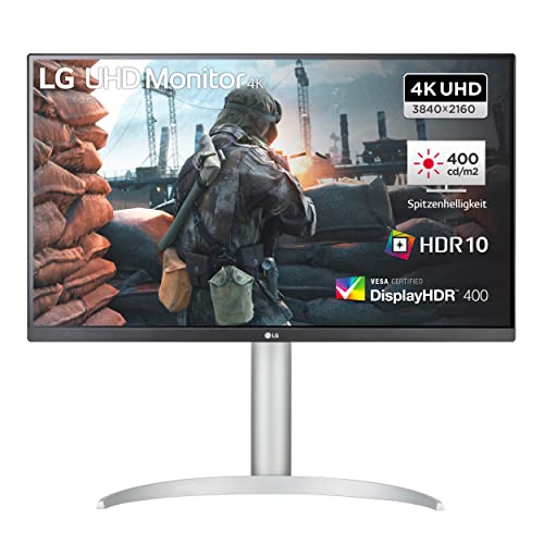 LG Electronics 27UP650P-W 4K UHD 27'' (68cm), 3840 x 2160, 16:9, VESA DisplayHDR™ 400, AMD FreeSync™, IPS with DCI-P3 95%, HDR10, 5ms GtG - Weiß von LG Electronics