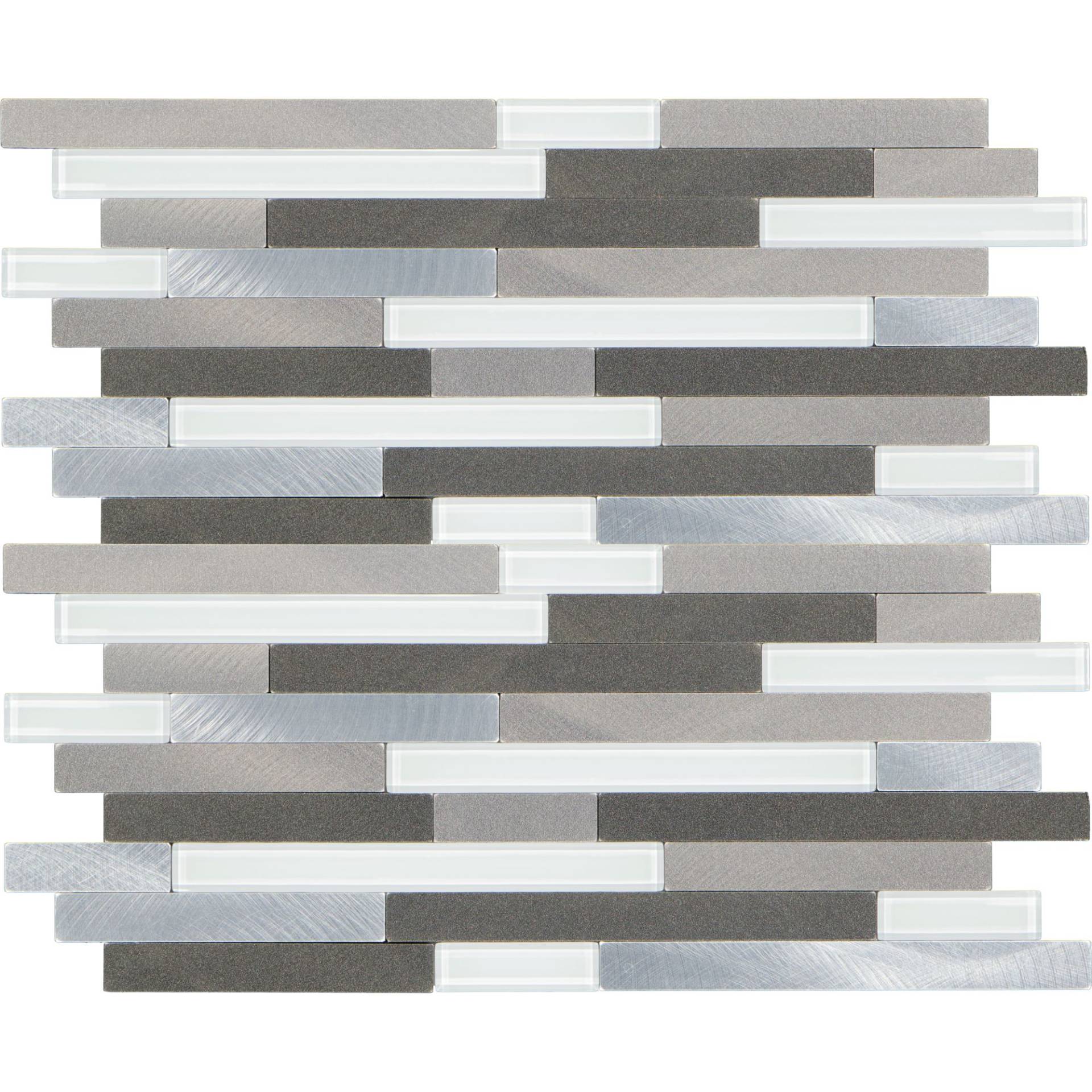 Mosaikfliese 'Easyglue' selbstklebend grau Kunststoff/Glas 30 x 30,5 cm Mosaikfliese 'Easyglue' selbstklebend grau Kunststoff/Glas 30 x 30,5 cm