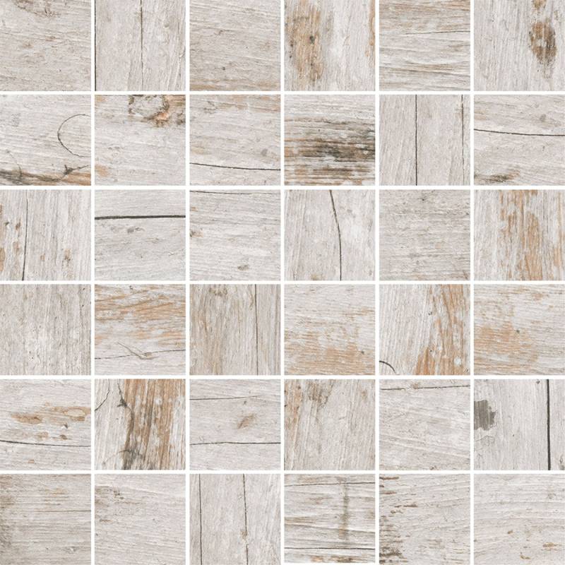 Mosaikfliese Oak Shabby Grey 30 cm x 30 cm