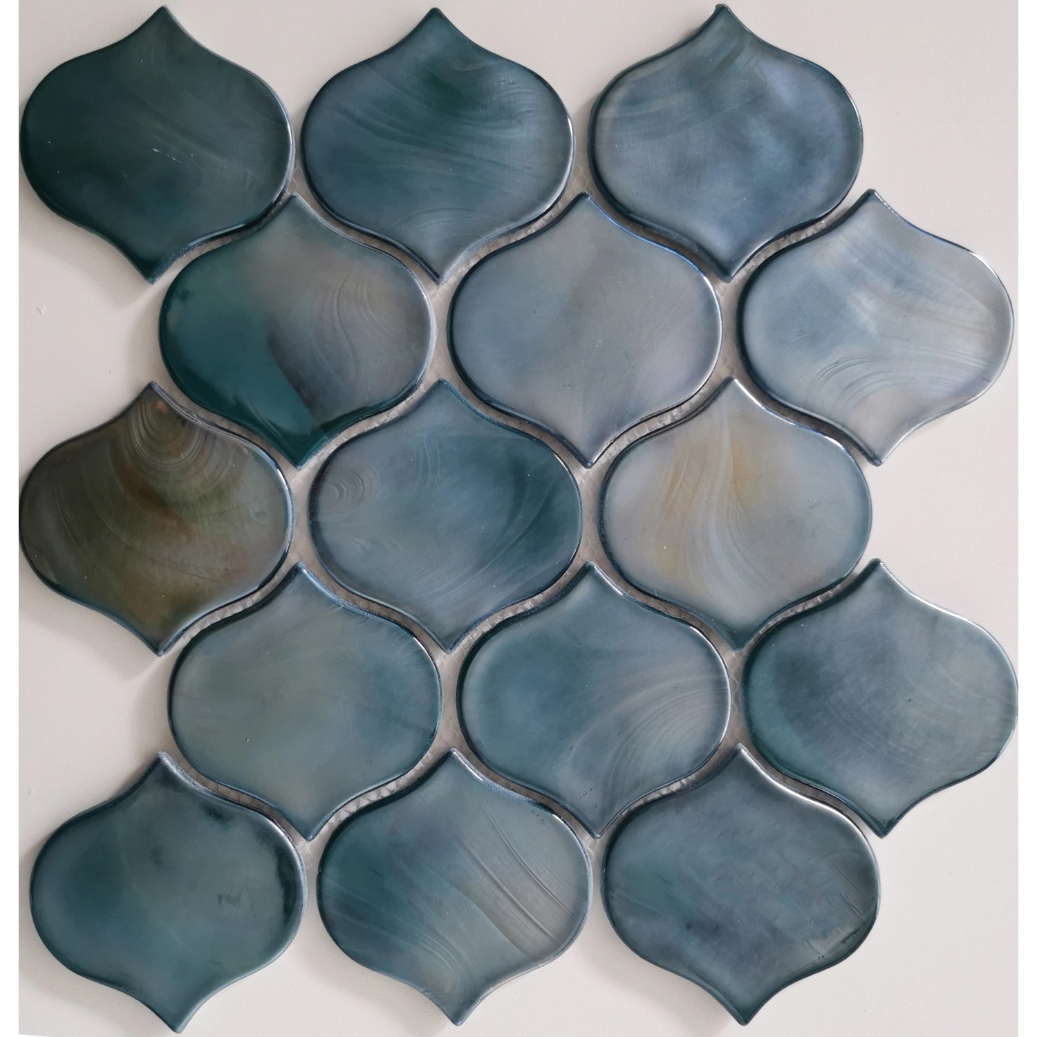 Mosaikmatte Cadiz Arabesque Keramik Grün 26,4 cm x 28,3 cm