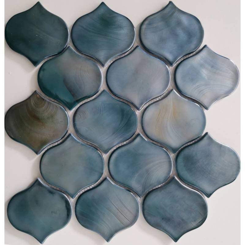 Mosaikmatte Cadiz Arabesque Keramik Grün 26,4 cm x 28,3 cm