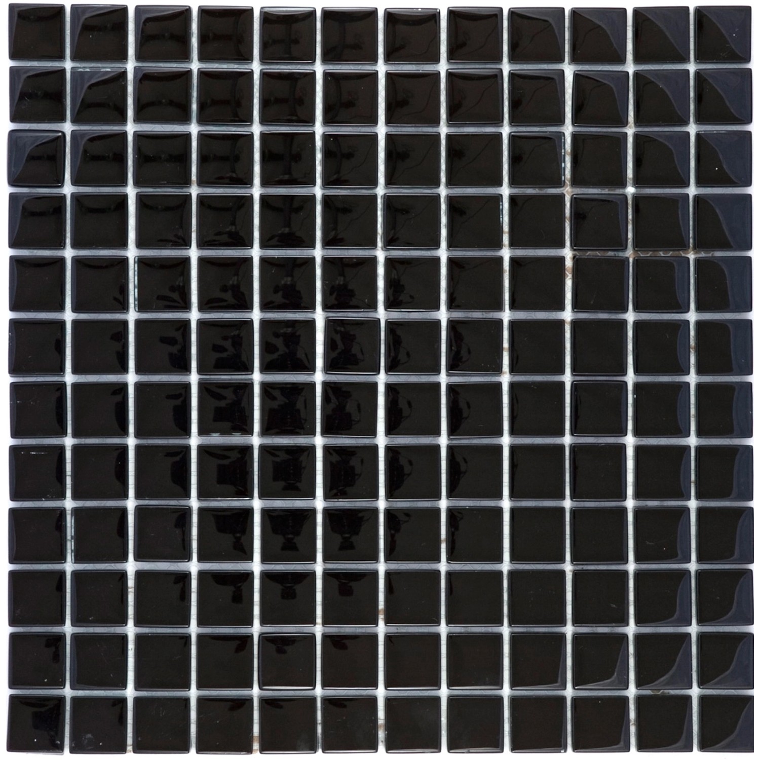Mosaikmatte Glas Schwarz Uni 30 cm x 30 cm Mosaikmatte Glas Schwarz Uni 30 cm x 30 cm