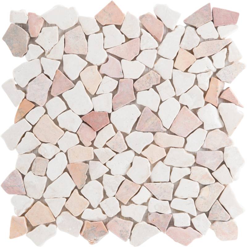 Mosaikmatte Mini Poly Marmor Rosso 28 cm x 28 cm
