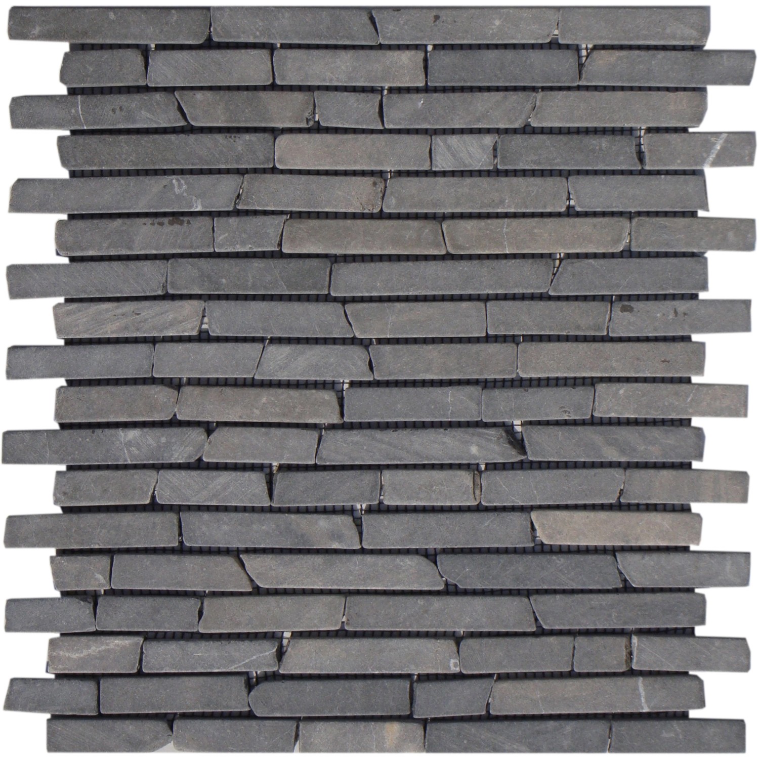 Mosaikmatte Slim Hexagon Marmor Graphit 30,5 cm x 30,5 cm