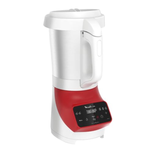 Moulinex Soup&Plus LM924500 Standmixer, 1100 W, Schüssel 2 l, Edelstahlklingen, 3 automatische Programme, manueller Modus, perfektes Mixen, Suppen, Smoothies, Eussies, Made in France, Soup&Plus von Moulinex