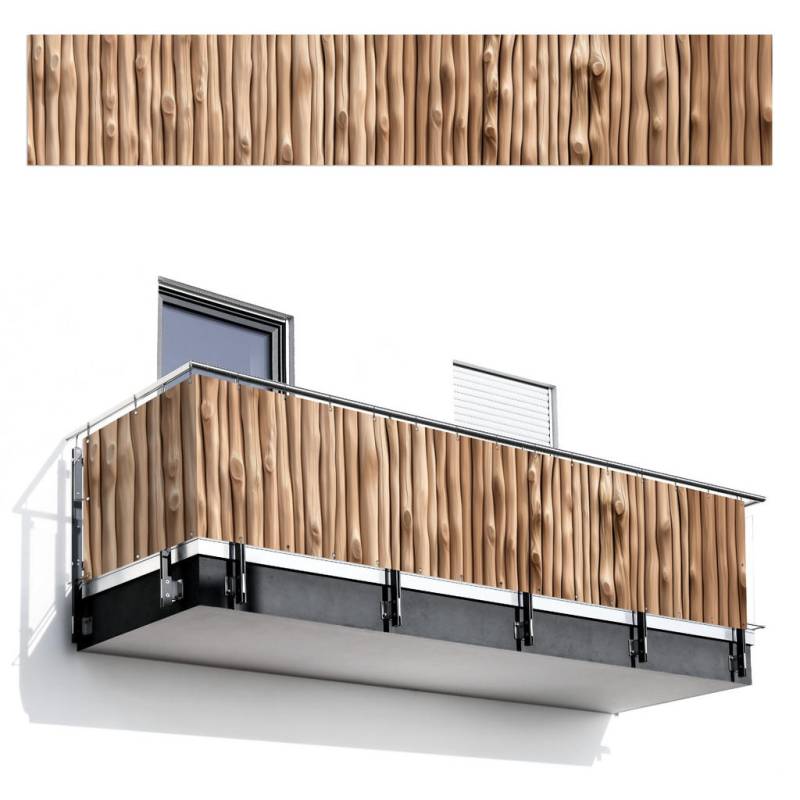 MuchoWow BALKON-SICHTSCHUTZ Ahorn