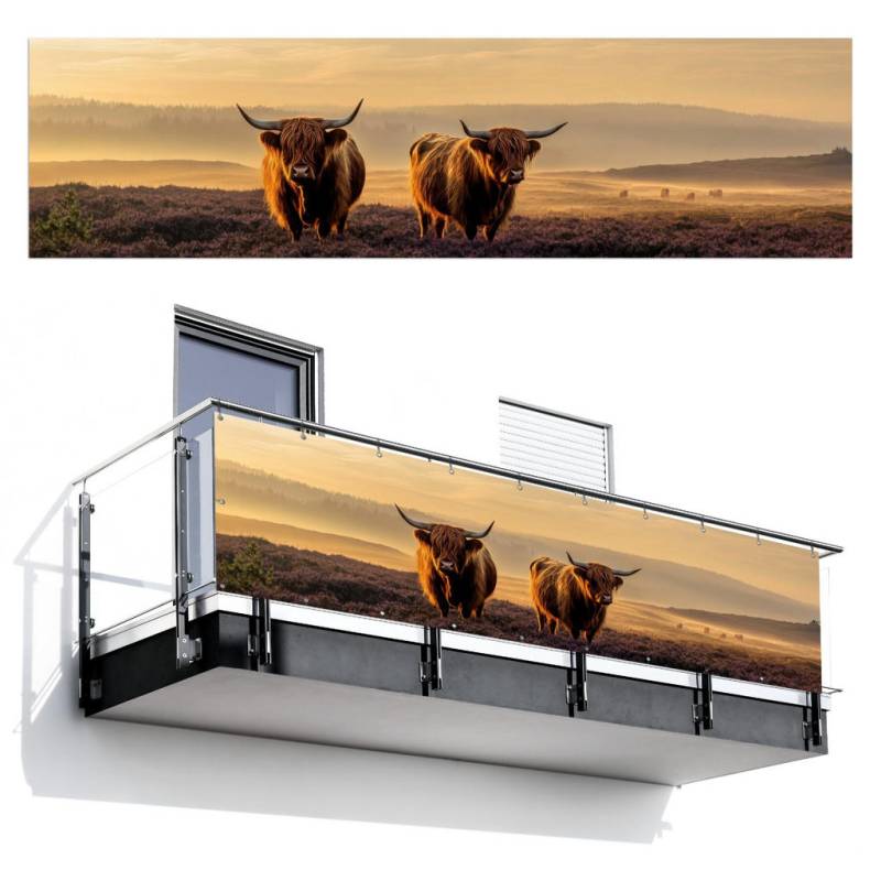 MuchoWow BALKON-SICHTSCHUTZ Cognac